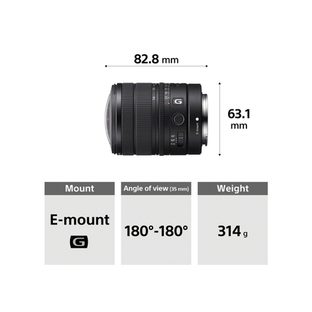 Sony E-mount 8-14mm Fisheye Zoom G Lens, , hi-res